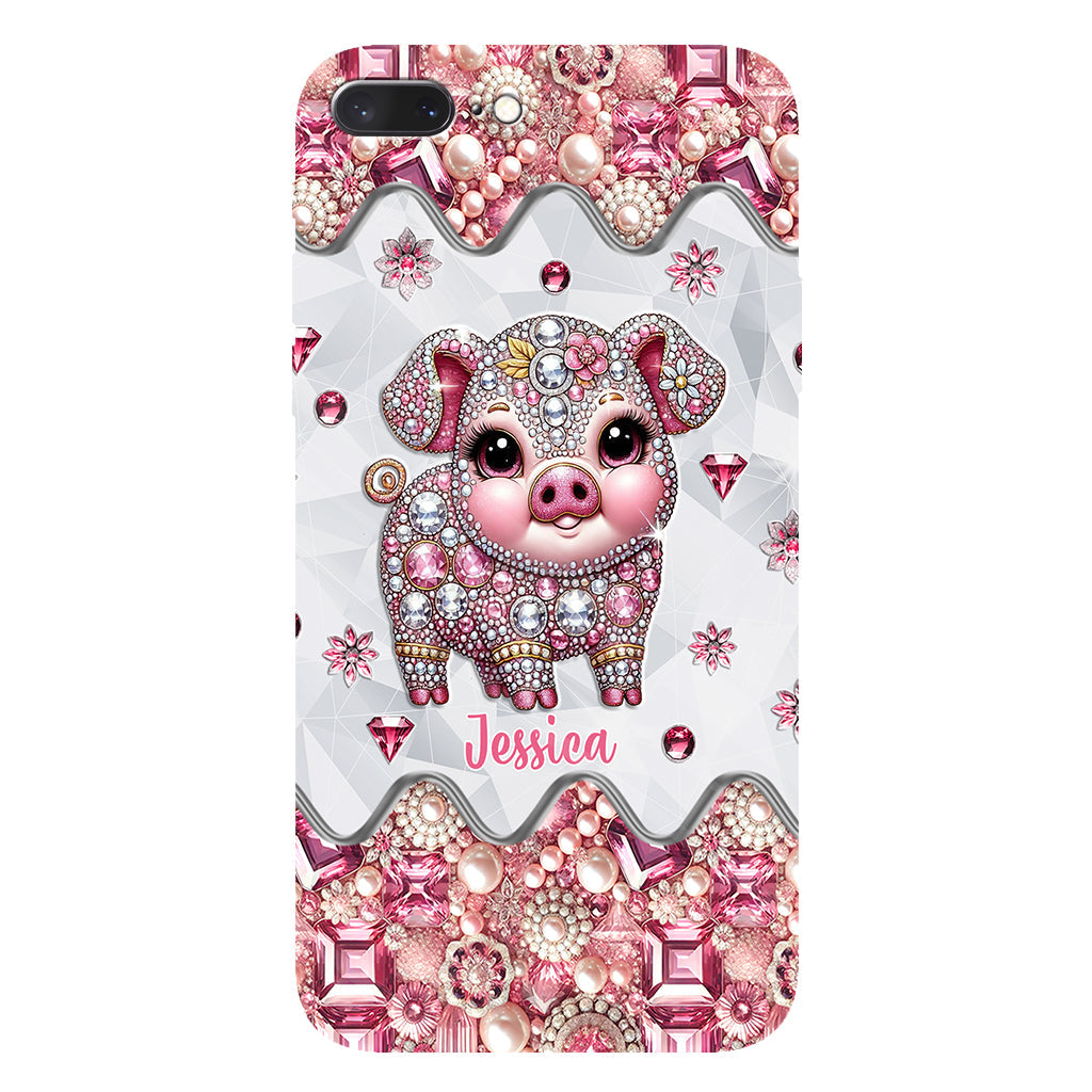 Coque de téléphone personnalisée pour amoureux des cochons - Mignon Cochon - Impression intégrale