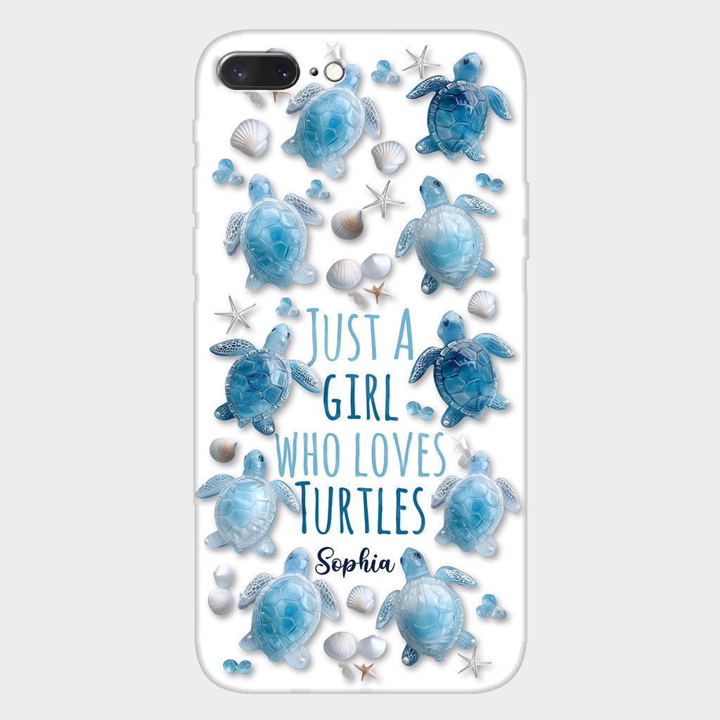 Just A Girl Who Loves Turtles - Personalized Turtle Full Print Phone Case