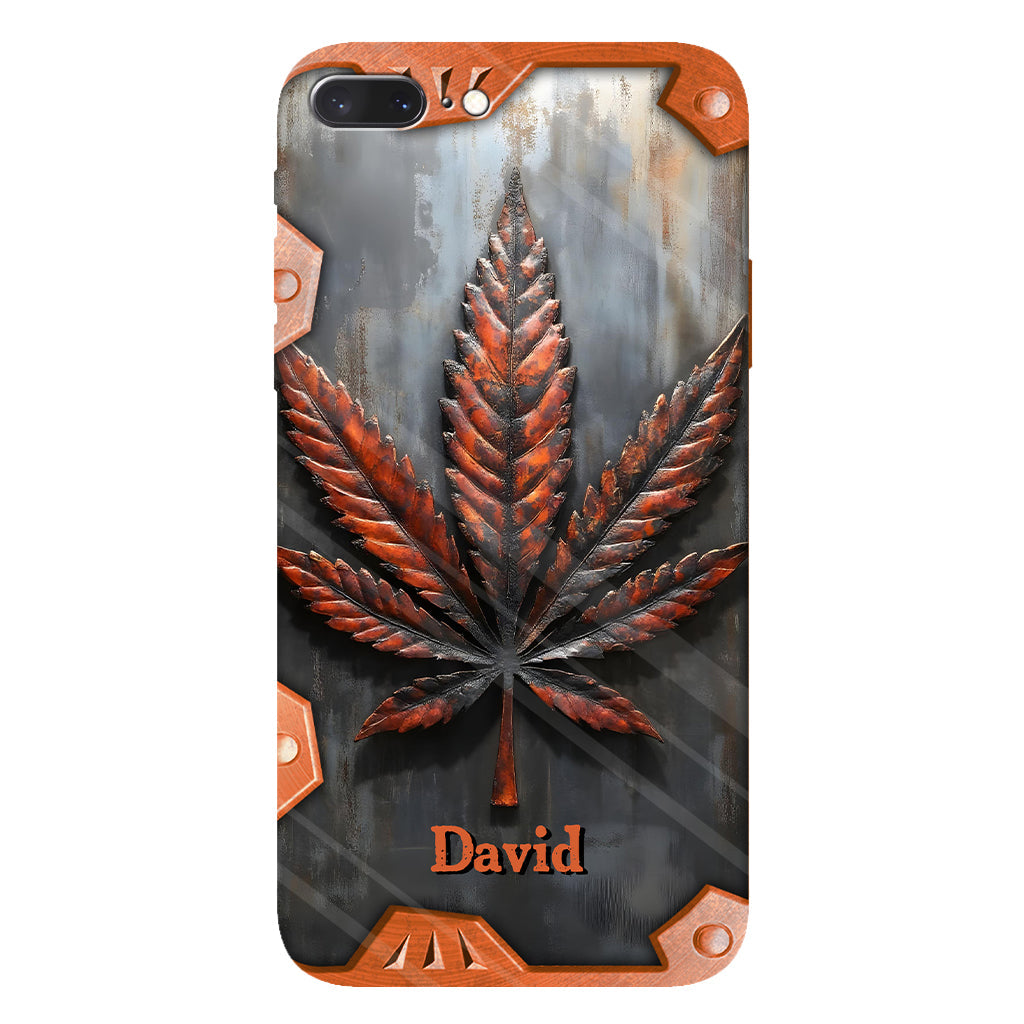 Superbe coque de téléphone personnalisée avec motif feuille et cannabis