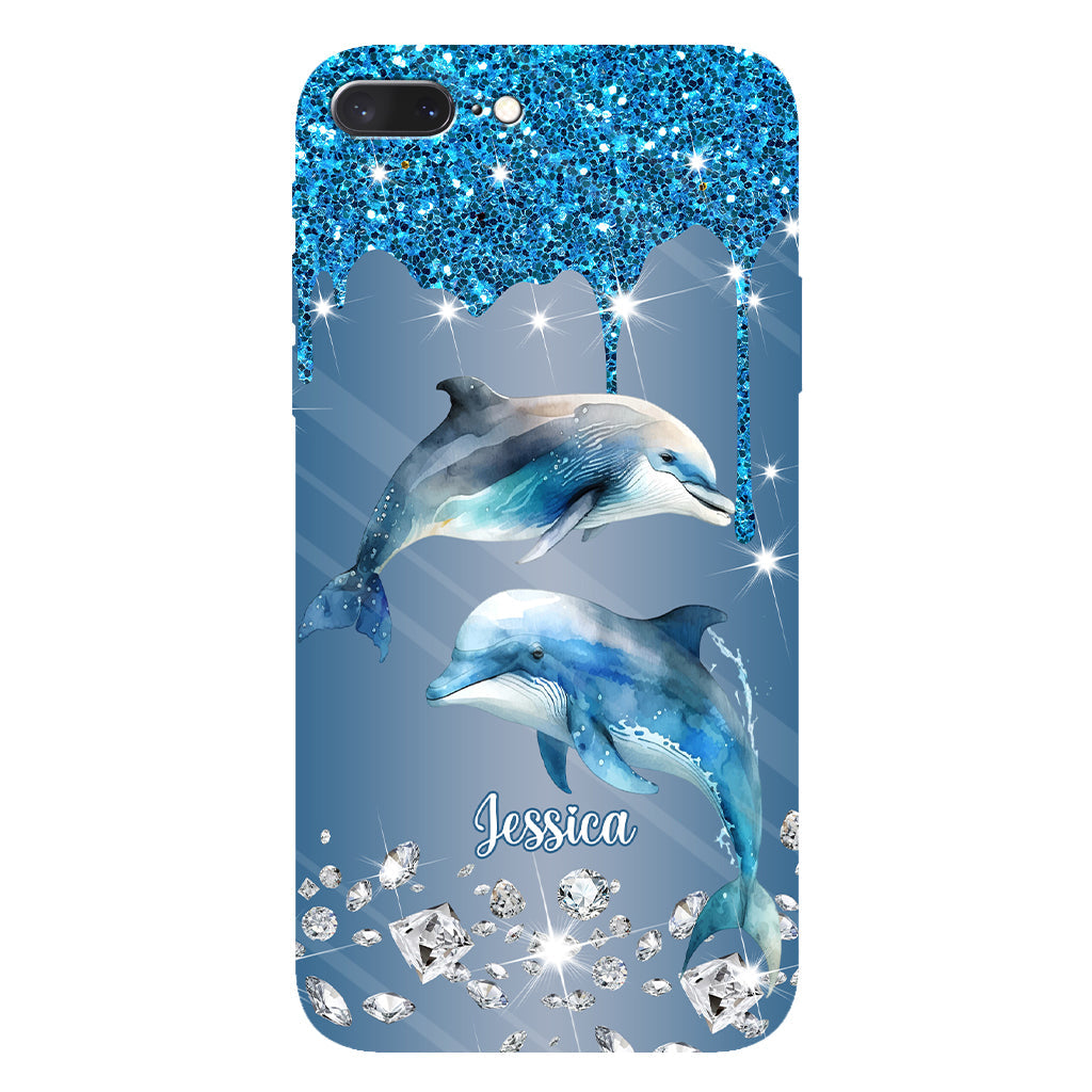 Magnifiques dauphins - Coque de téléphone personnalisée avec impression intégrale de dauphins