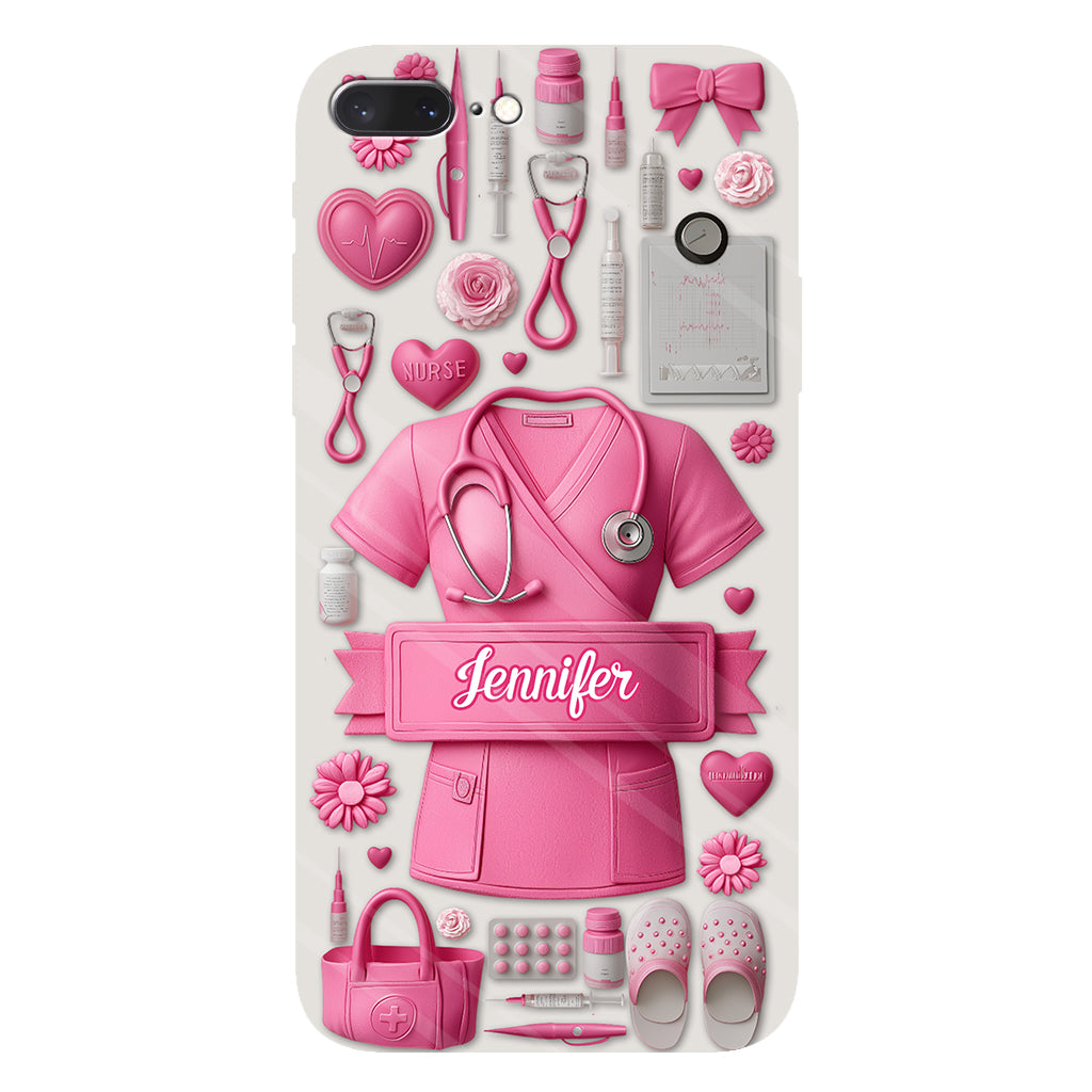 Nursing Is A Work Of Heart - Personalized Nurse Full Print Phone Case