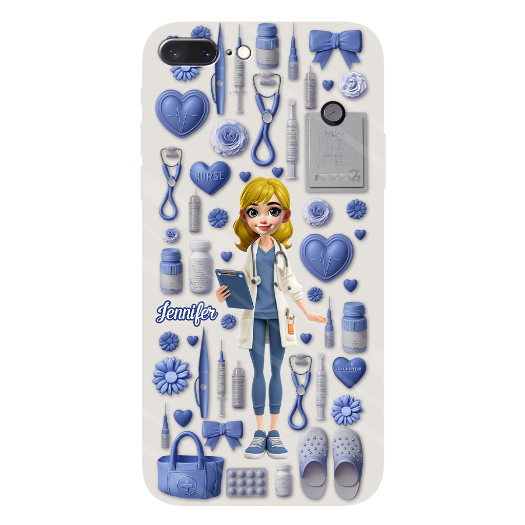 Nursing Is A Work Of Heart - Personalized Nurse Full Print Phone Case