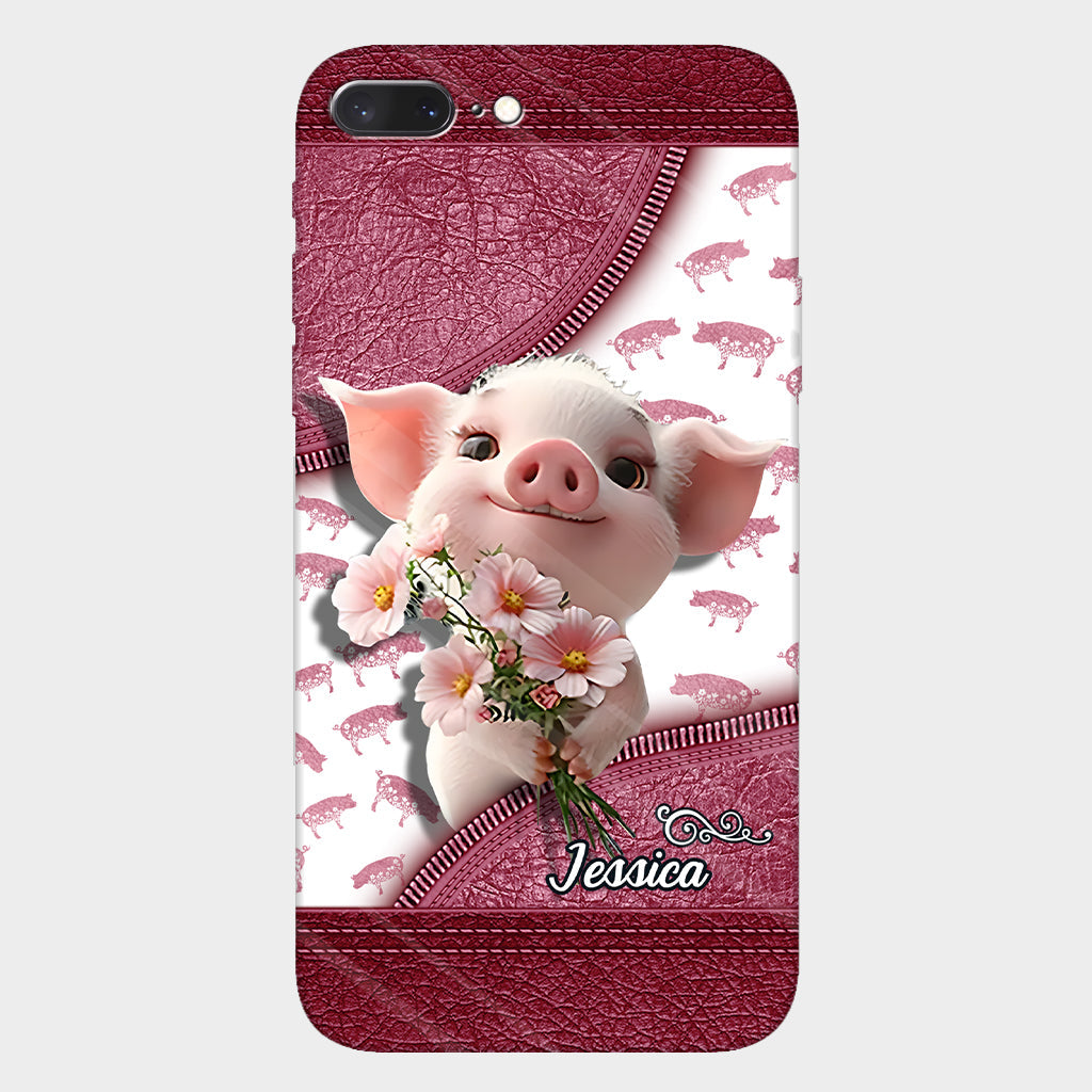 Coque de téléphone personnalisée « Amoureux des cochons » avec impression intégrale