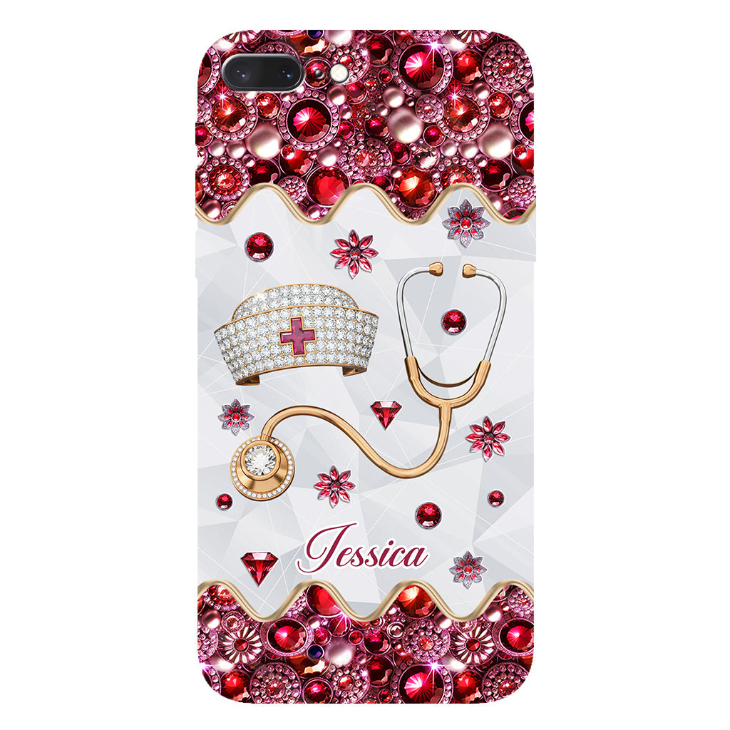 Nurse's Hat & Stethoscope - Personalized Nurse Full Print Phone Case