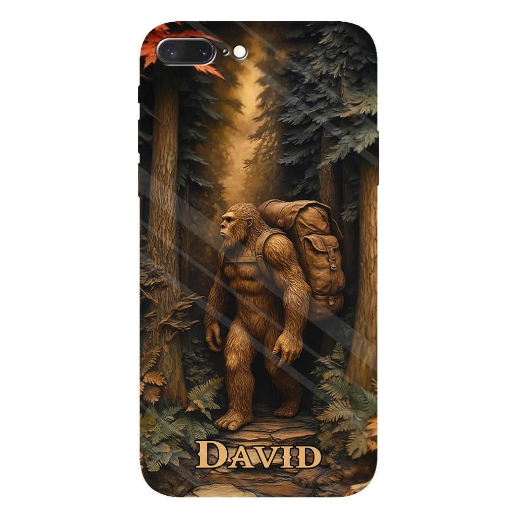 Sasquatch In Forest - Personalized Hiking Full Print Phone Case