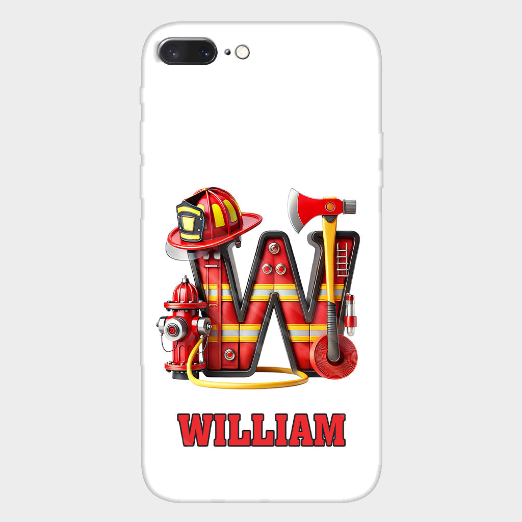 Alphabet Firefighter - Personalized Firefighter Full Print Phone Case