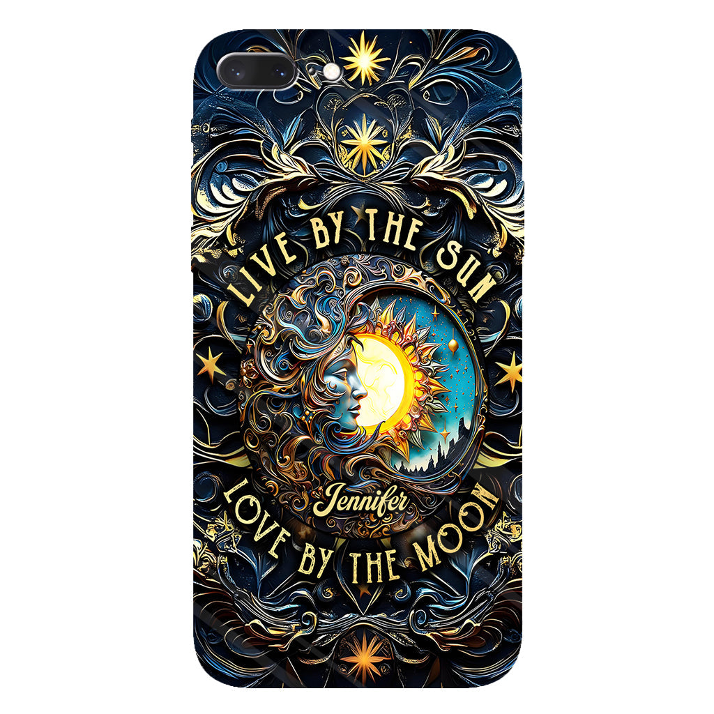Live By The Sun Love By The Moon - Personalized Hippie Full Print Phone Case