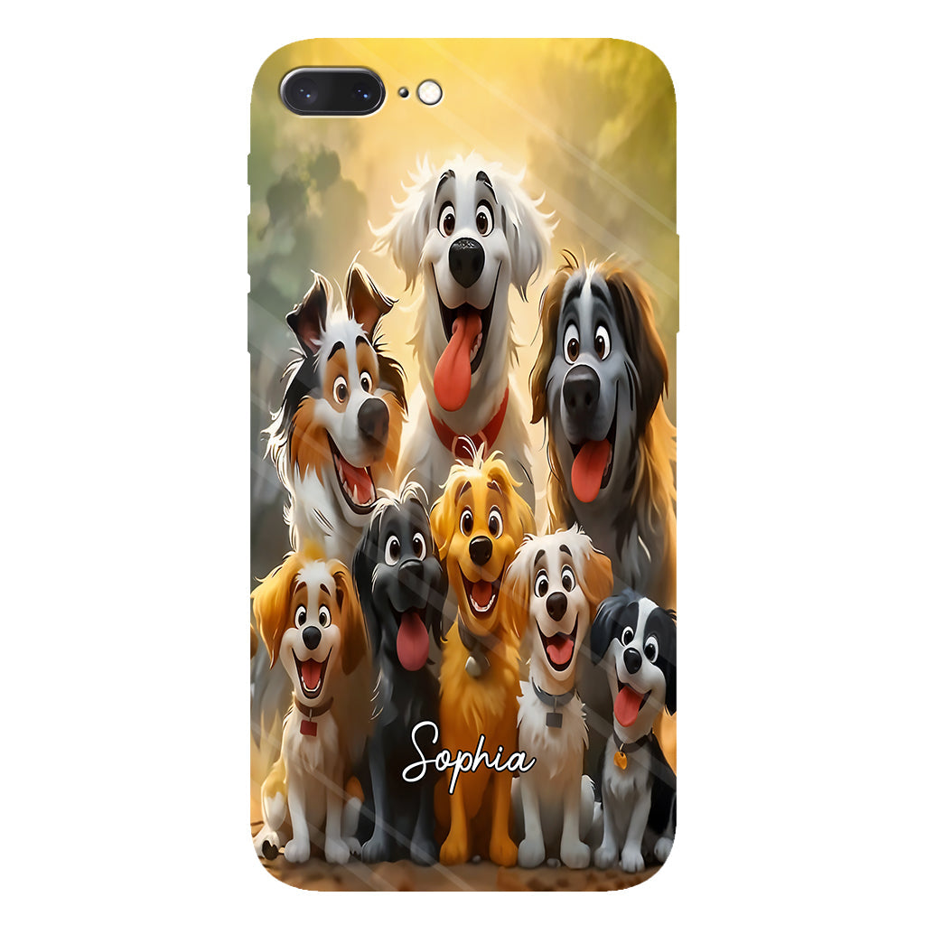 Juste une fille qui aime les chiens - Coque de téléphone personnalisée avec impression intégrale de chien