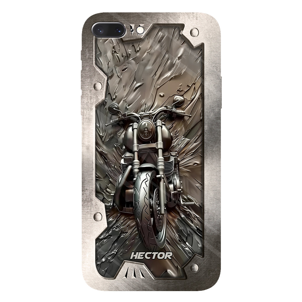 Coque de téléphone personnalisée avec motif motard vintage - Moto vintage