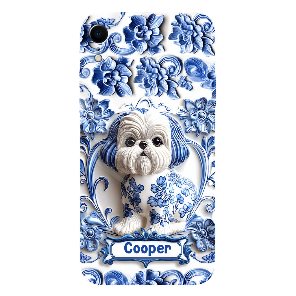 Coque de téléphone personnalisée avec imprimé chien mignon