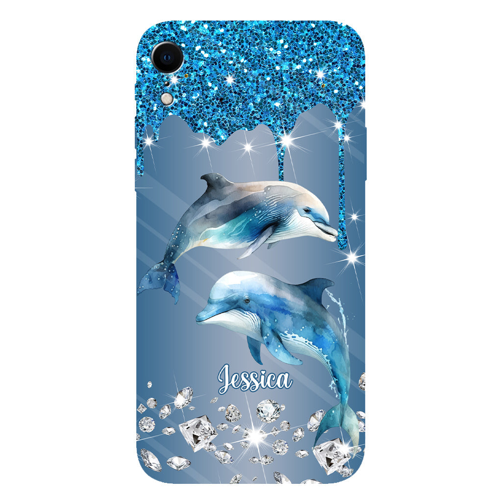 Magnifiques dauphins - Coque de téléphone personnalisée avec impression intégrale de dauphins