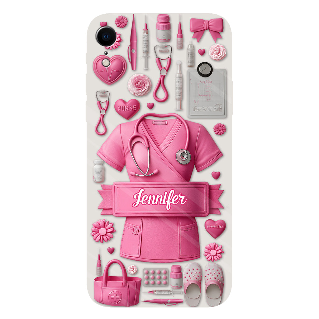 Nursing Is A Work Of Heart - Personalized Nurse Full Print Phone Case