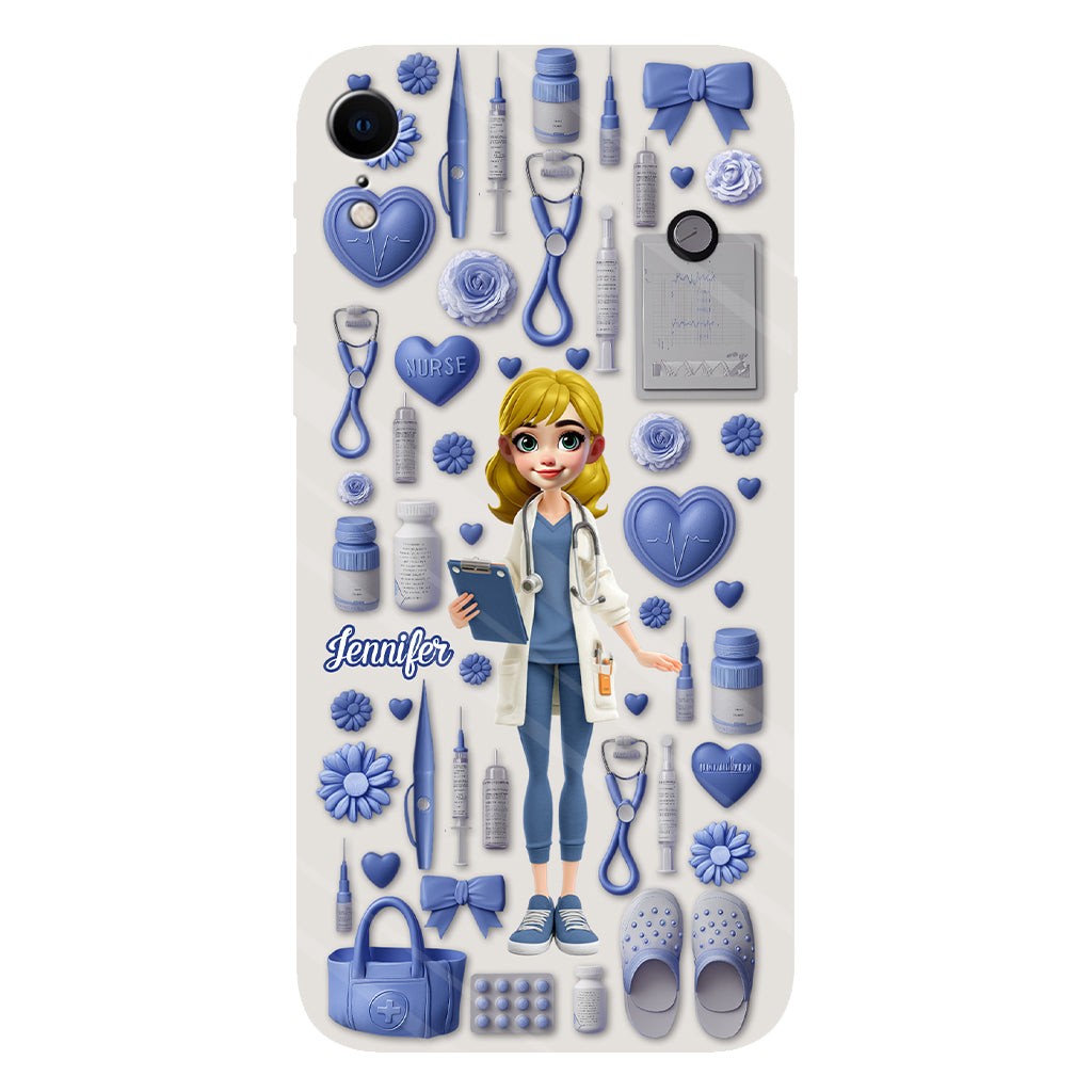 Nursing Is A Work Of Heart - Personalized Nurse Full Print Phone Case