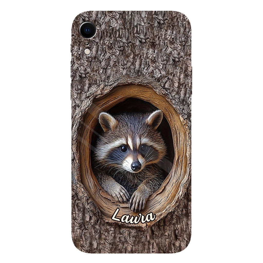 Adorable raton laveur - Coque de téléphone personnalisée avec motif raton laveur intégral