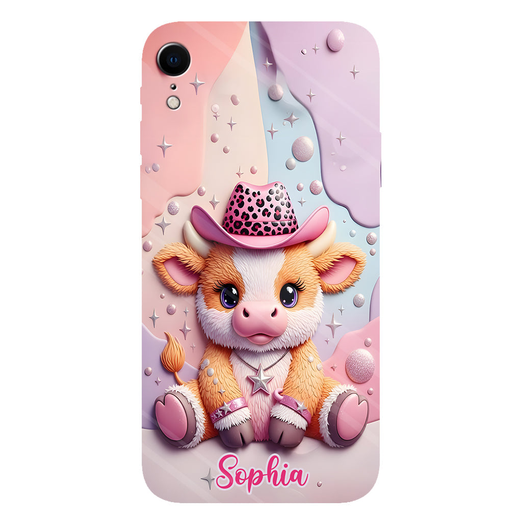 Adorable vache des Highlands - Coque de téléphone personnalisée avec imprimé intégral vache des Highlands