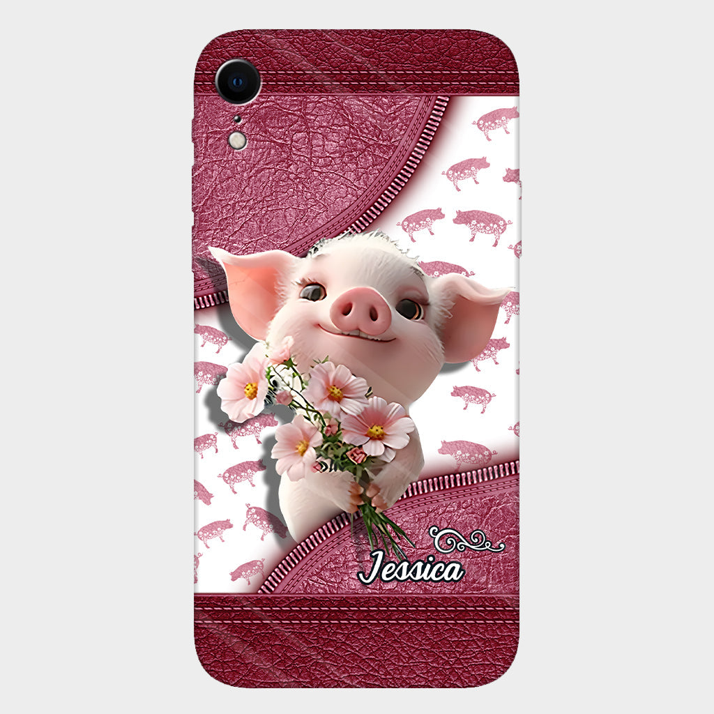 Coque de téléphone personnalisée « Amoureux des cochons » avec impression intégrale