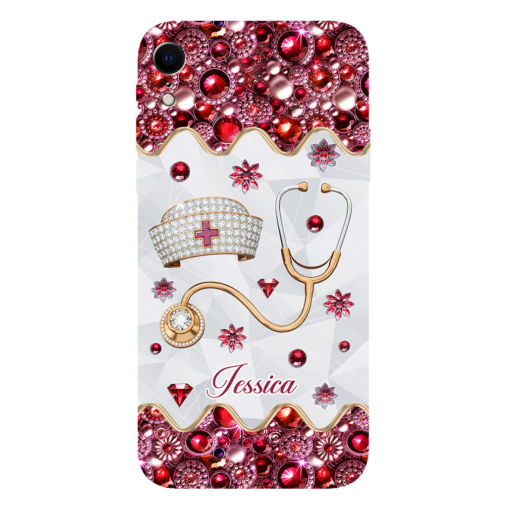 Nurse's Hat & Stethoscope - Personalized Nurse Full Print Phone Case