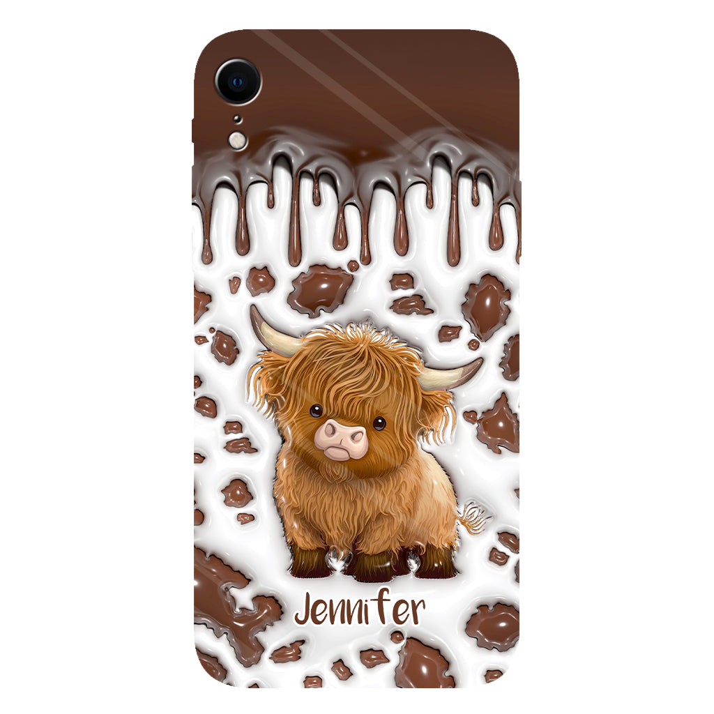 Einfach ein Mädchen, das Hochlandrinder liebt – Personalisierte Handyhülle mit Volldruck