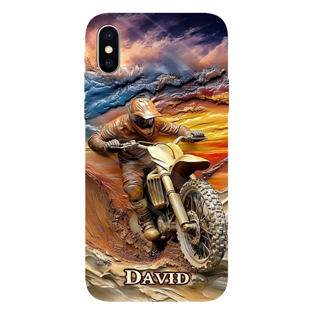 Born To Ride - Personalized Dirt Bike Full Print Phone Case