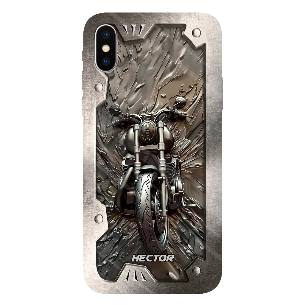 Coque de téléphone personnalisée avec motif motard vintage - Moto vintage