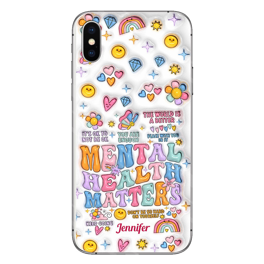 Mental Health Matter - Personalized Mental Health Awareness Clear Phone Case