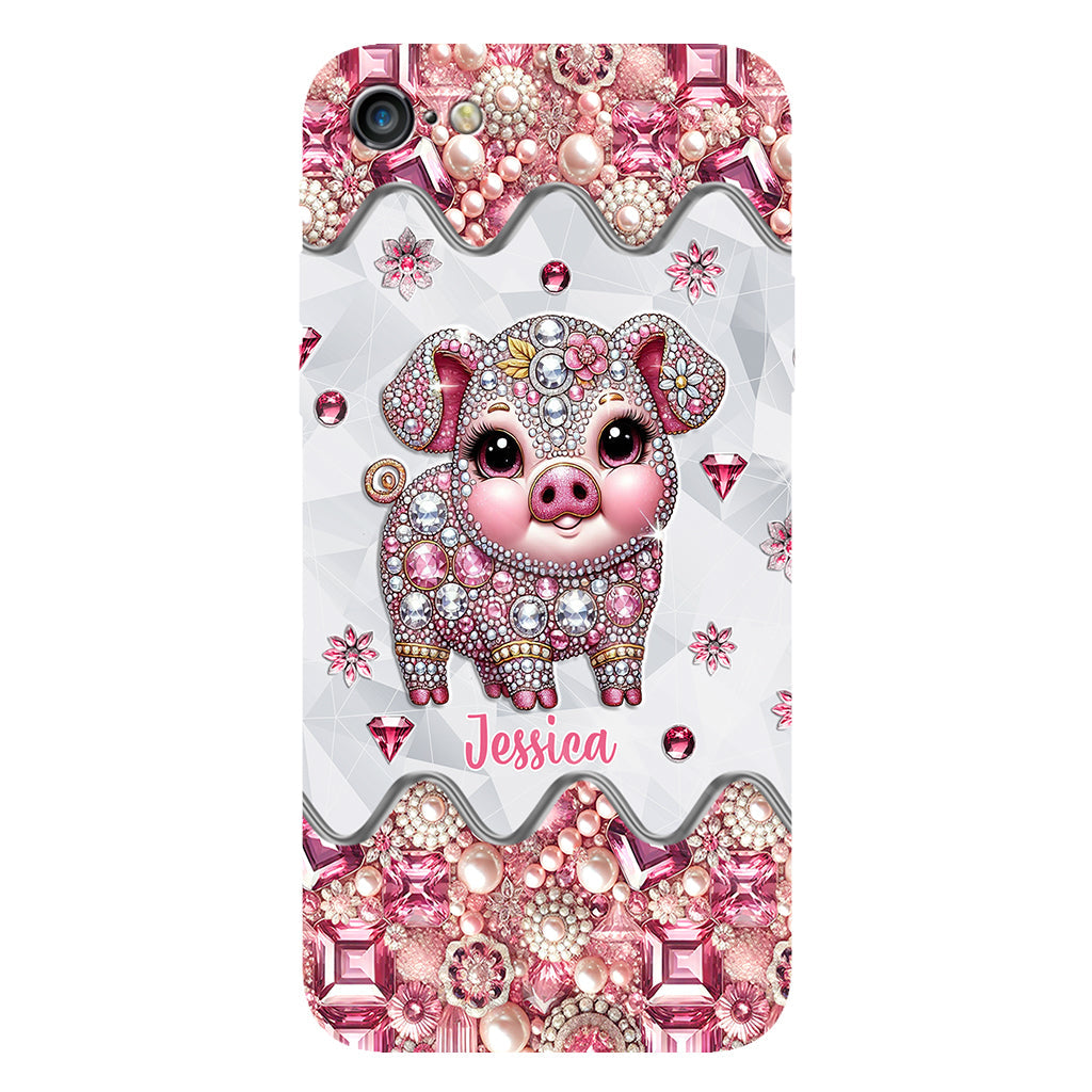 Coque de téléphone personnalisée pour amoureux des cochons - Mignon Cochon - Impression intégrale