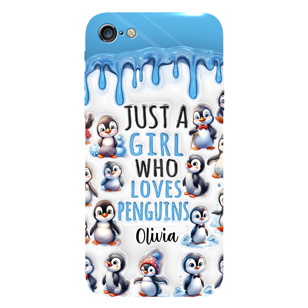 Just A Girl Who Loves Penguins - Personalized Penguin Lover Full Print Phone Case
