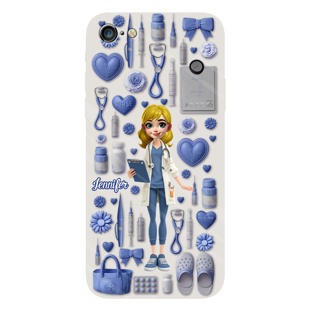 Nursing Is A Work Of Heart - Personalized Nurse Full Print Phone Case