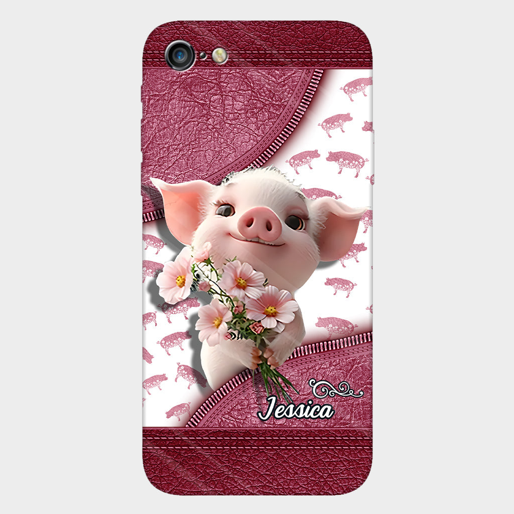 Coque de téléphone personnalisée « Amoureux des cochons » avec impression intégrale