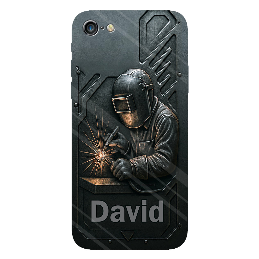 Coque de téléphone personnalisée avec motif de soudeur - Hommes soudeurs stylés