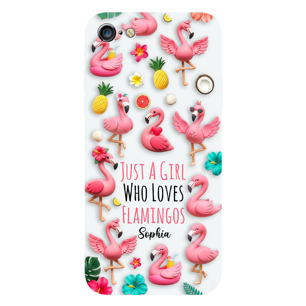 Coque de téléphone personnalisée « Flamants roses » avec motif intégral flamants roses