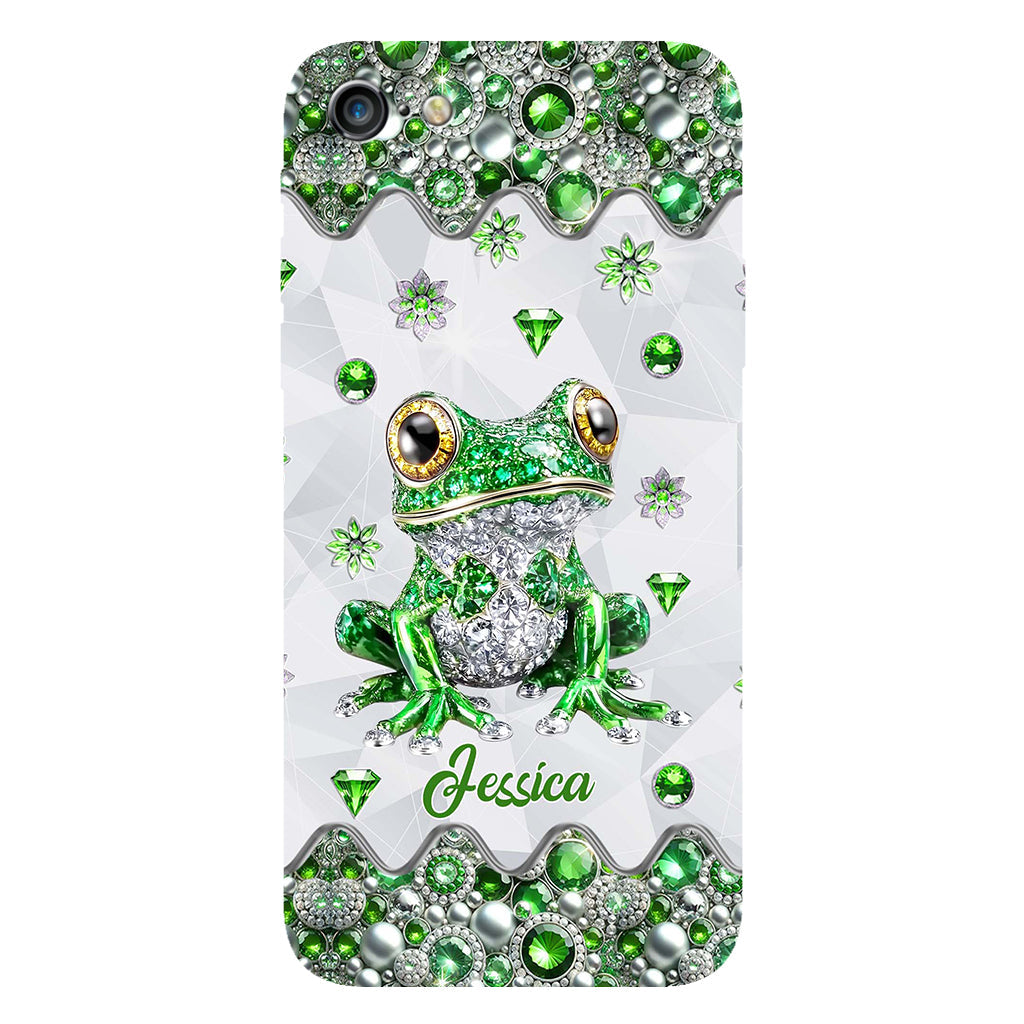Une fille qui adore les grenouilles - Coque de téléphone personnalisée avec motif grenouille