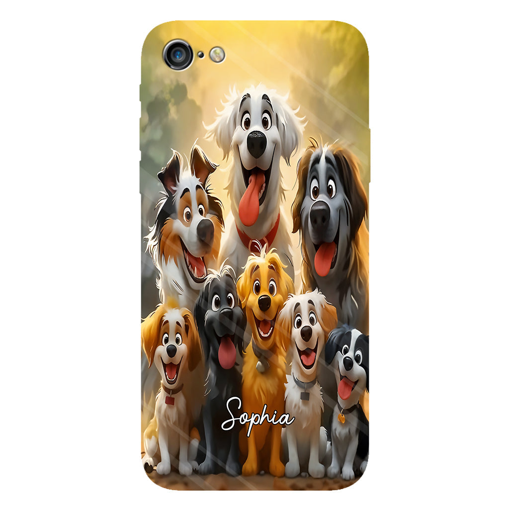 Juste une fille qui aime les chiens - Coque de téléphone personnalisée avec impression intégrale de chien