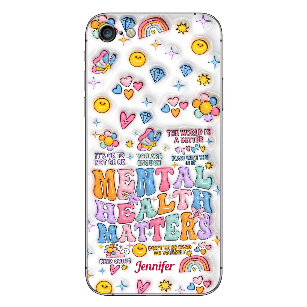 Mental Health Matter - Personalized Mental Health Awareness Clear Phone Case