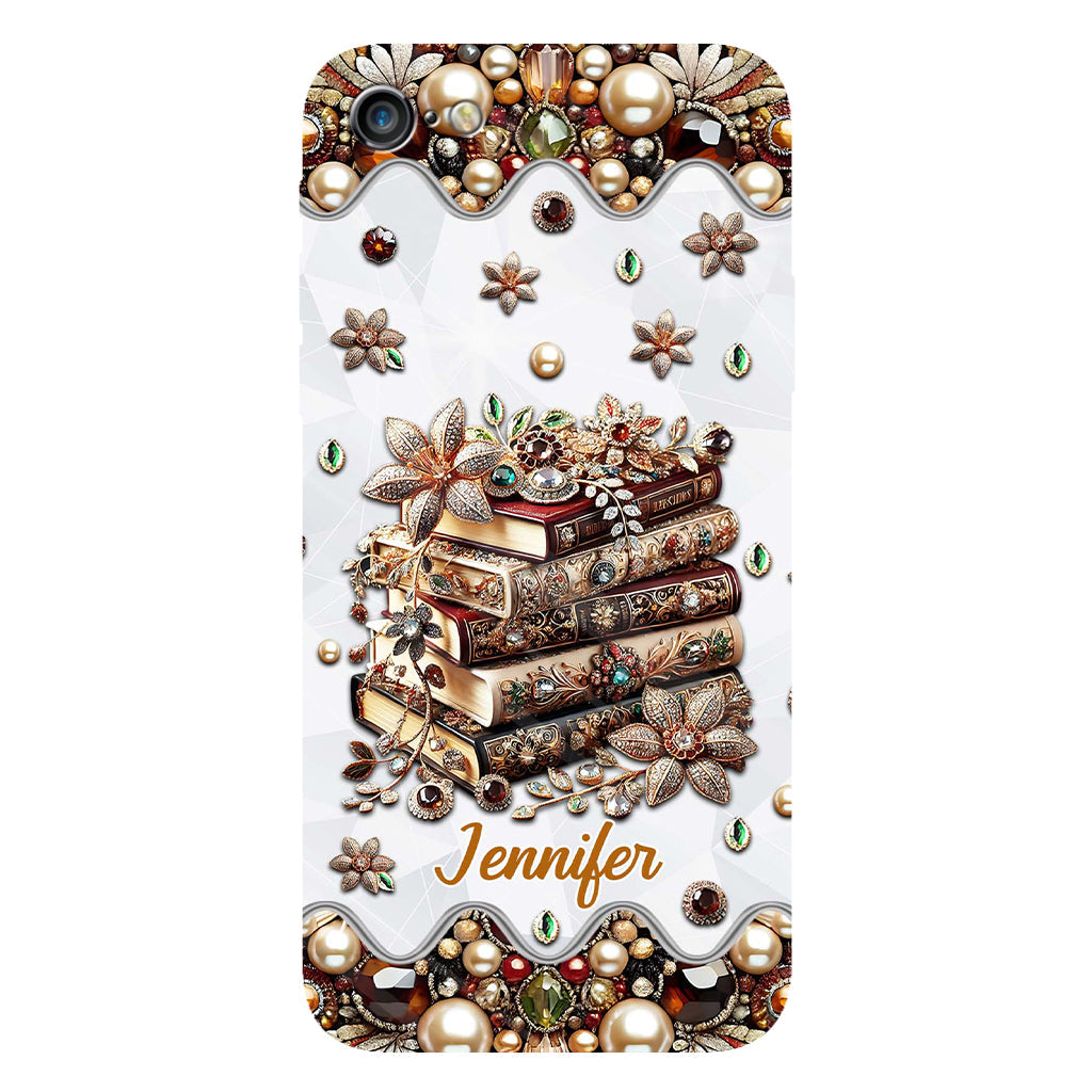 Une fille qui aime les livres - Coque de téléphone personnalisée avec impression intégrale d'un livre