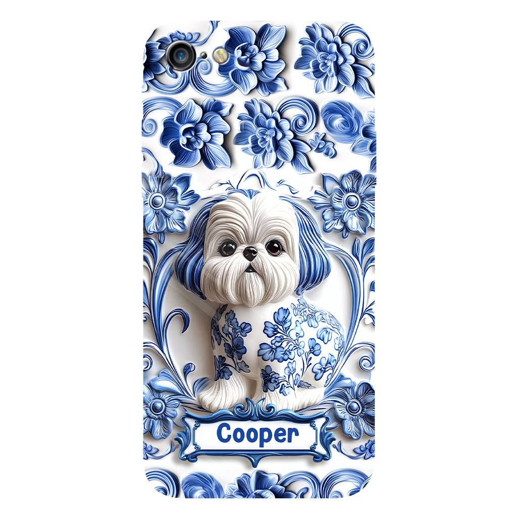 Coque de téléphone personnalisée avec imprimé chien mignon