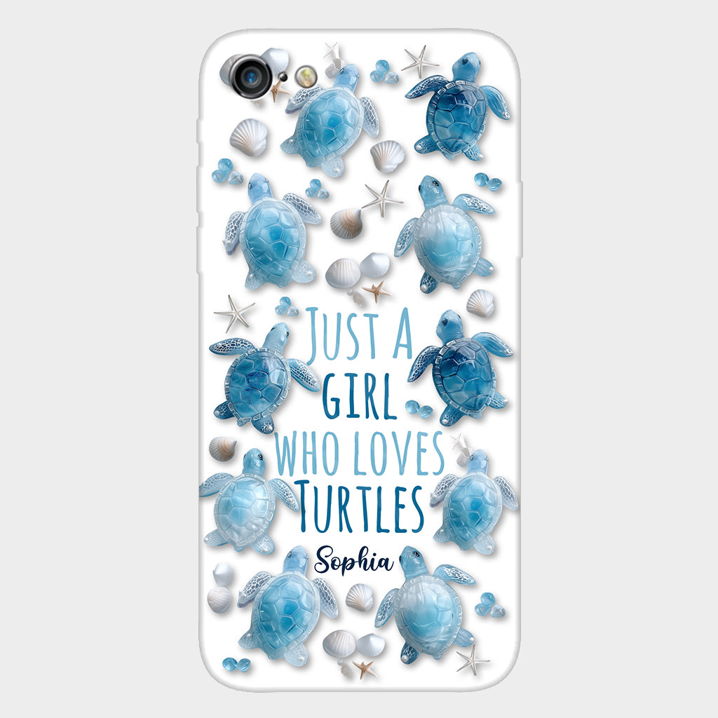 Just A Girl Who Loves Turtles - Personalized Turtle Full Print Phone Case