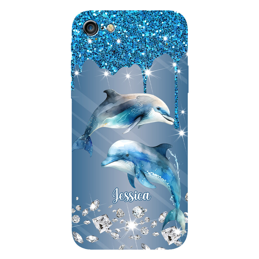Magnifiques dauphins - Coque de téléphone personnalisée avec impression intégrale de dauphins