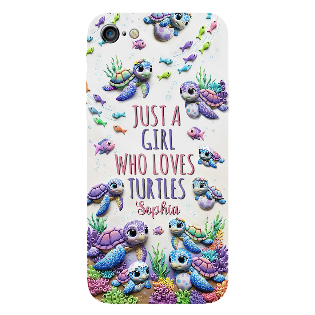 Just A Girl Who Loves Turtles - Personalized Turtle Full Print Phone Case
