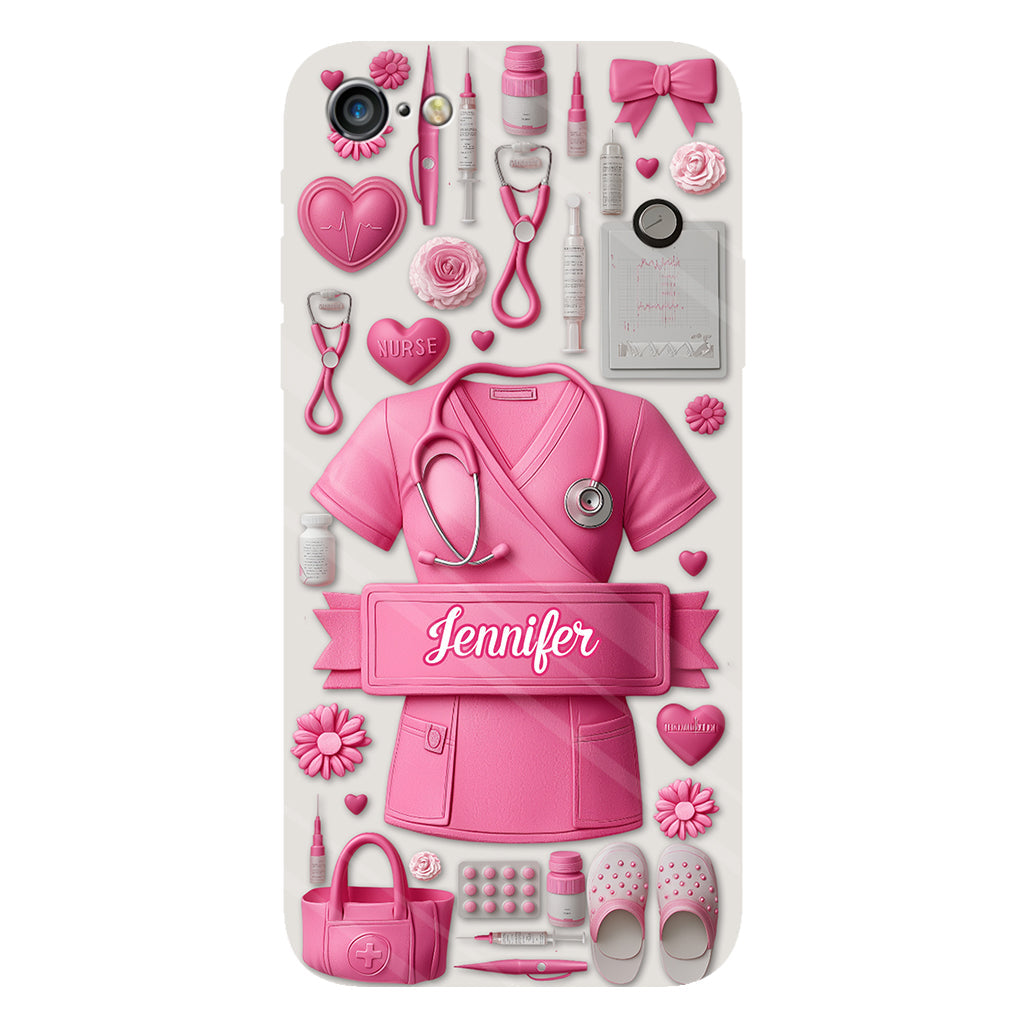 Nursing Is A Work Of Heart - Personalized Nurse Full Print Phone Case