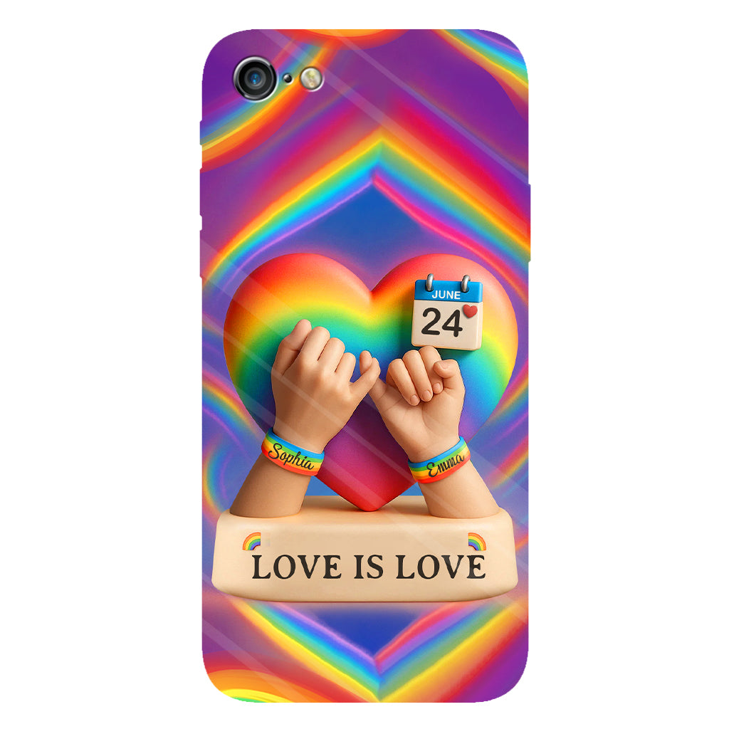 Love Is Love - Personalized LGBT Support Full Print Phone Case