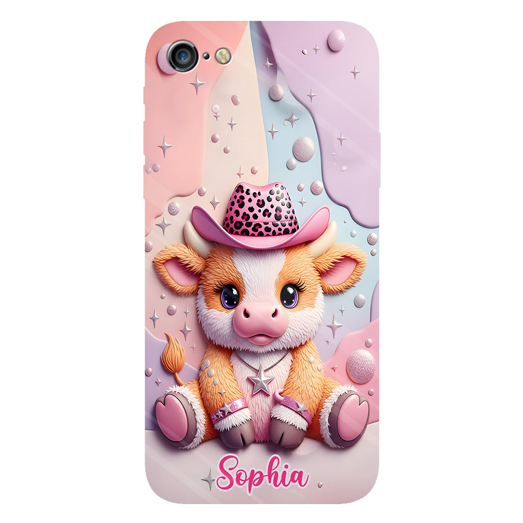 Adorable vache des Highlands - Coque de téléphone personnalisée avec imprimé intégral vache des Highlands