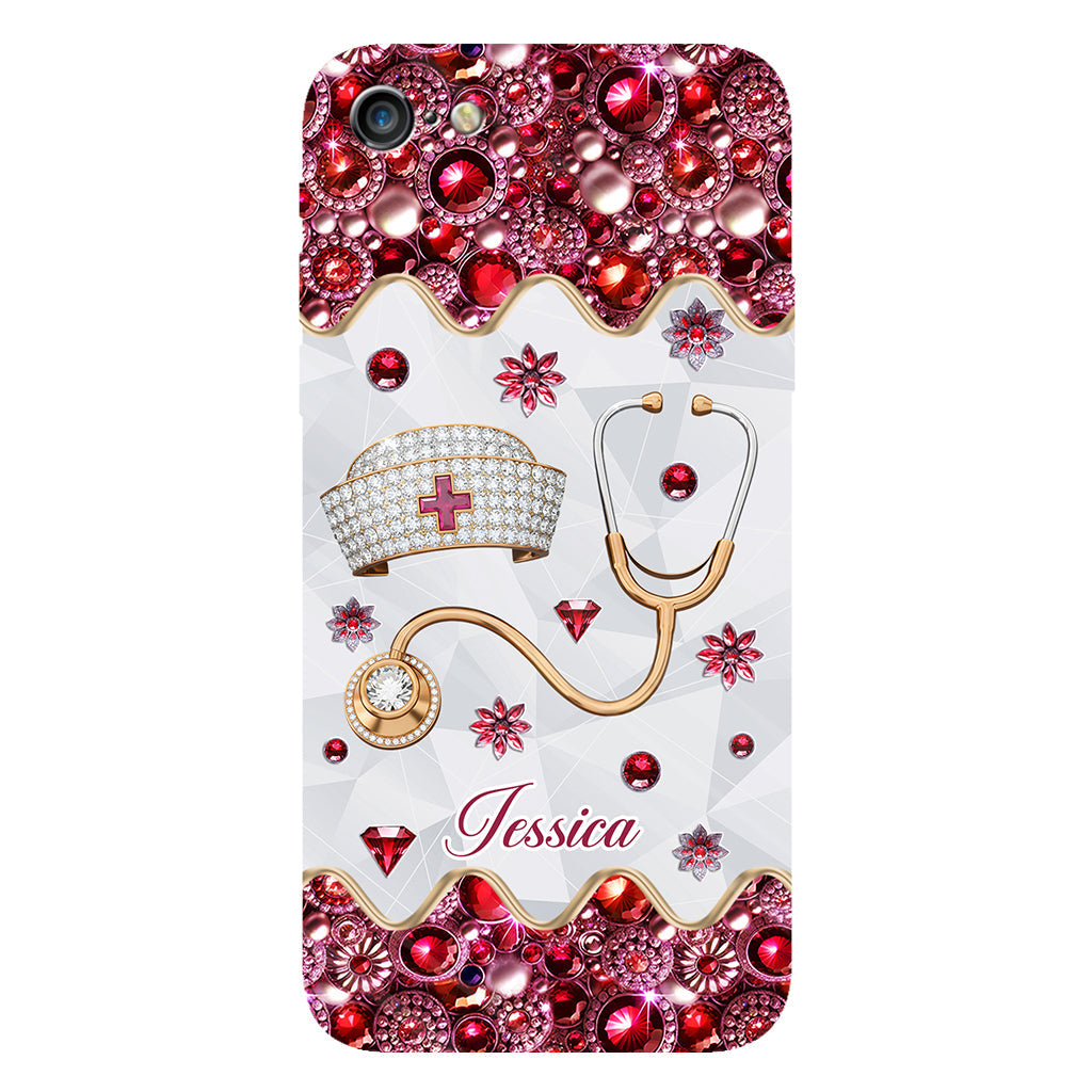 Nurse's Hat & Stethoscope - Personalized Nurse Full Print Phone Case