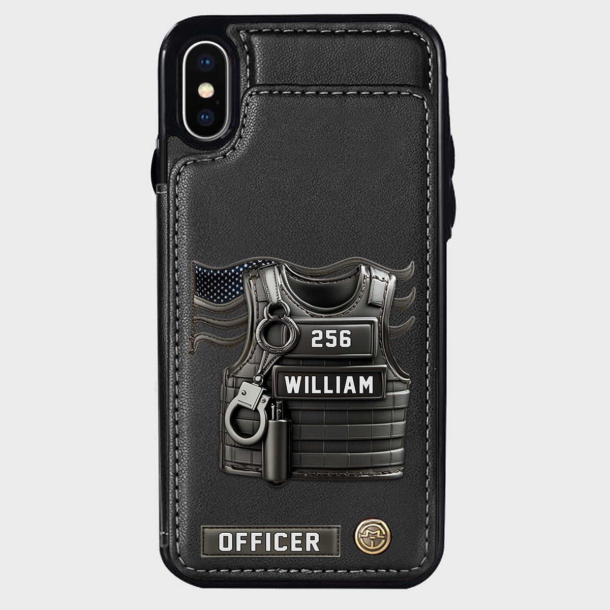 Serve And Protect - Personalized Police Officer Wallet Phone Case