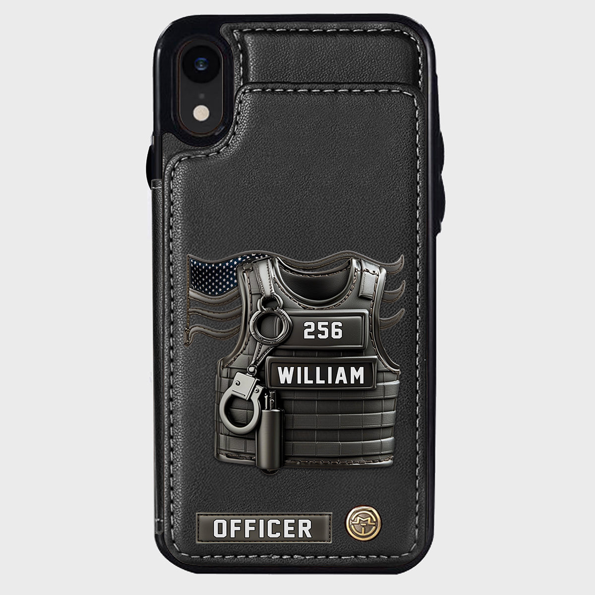 Serve And Protect - Personalized Police Officer Wallet Phone Case
