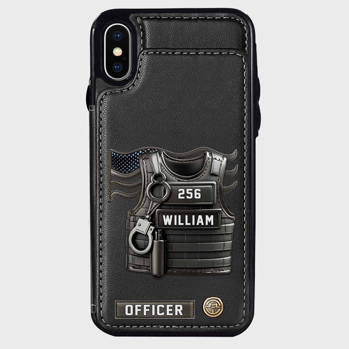 Serve And Protect - Personalized Police Officer Wallet Phone Case