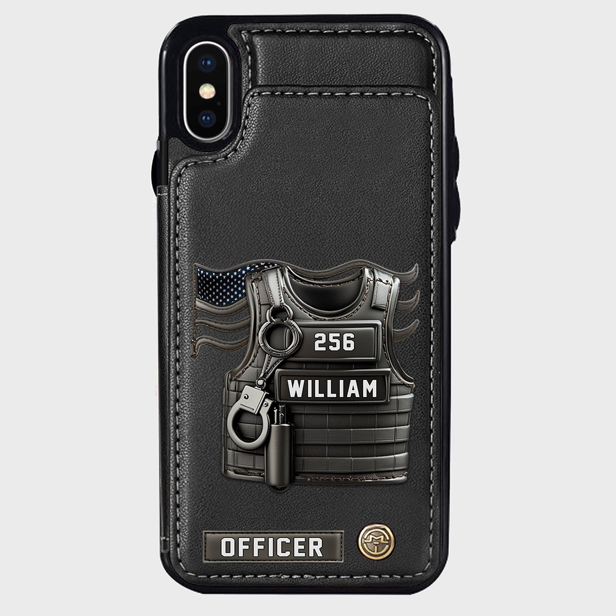 Serve And Protect - Personalized Police Officer Wallet Phone Case