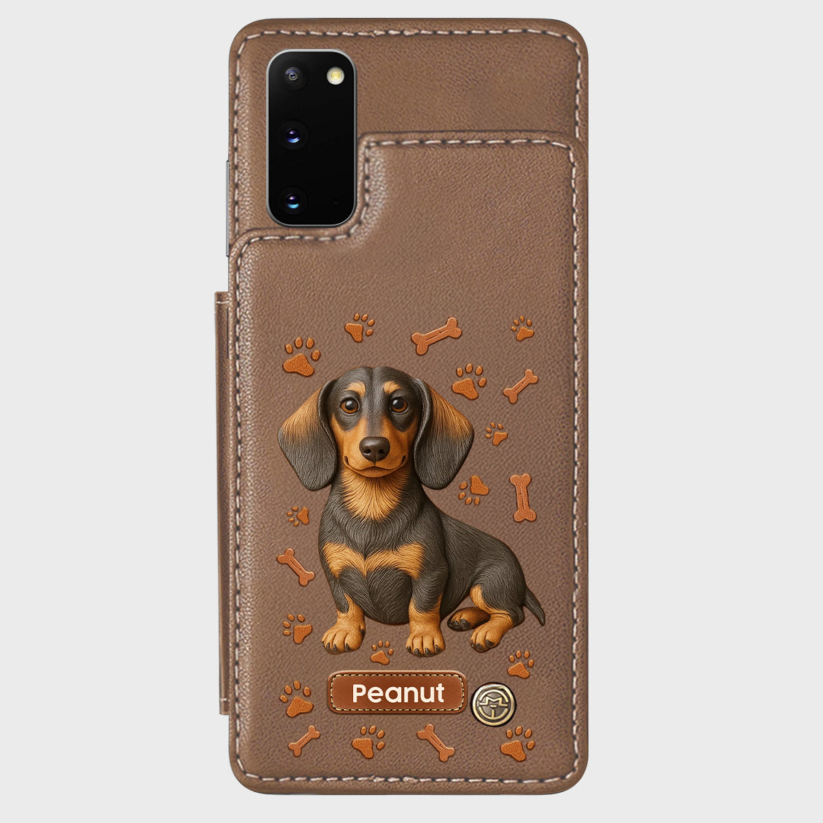 Love My Dog - Personalized Dachshund Wallet Phone Case