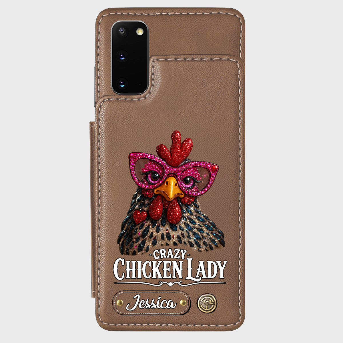 Crazy Chicken Lady - Personalized Chicken Wallet Phone Case