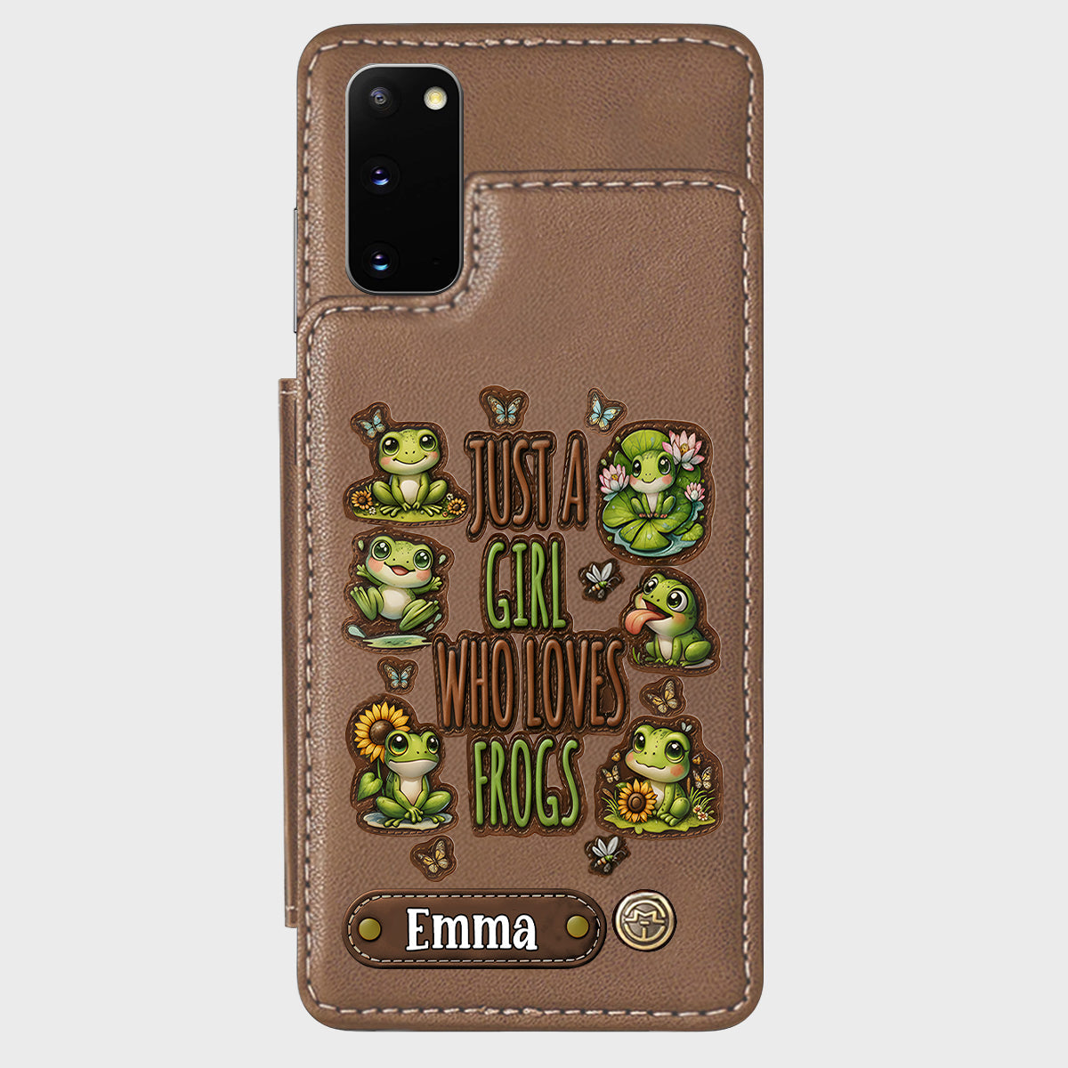 Just A Girl Who Loves Frogs - Personalized Frog Wallet Phone Case